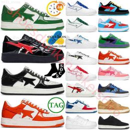 Designer Luxury Bathing Apes Shoes Nigo ABC Camo SK8 Sta Low Lace Up Sneakers Mens Womens Fashion Court Sta Shoe Leather 16th Anniversary Pink Trainers High Quality