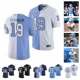 North Carolina Tar Heels Football jersey 21 Kaleb Cost 27 Giovanni Biggers 11 Ty Adams 78 Trevyon Green 11 Paul Billups II 44 Randy Caldwell 2 Chapman 13 Ayden Duncanson