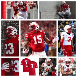 Nebraska Cornhuskers Football Jersey 92 Sua Lefotu 57 Piper 23 Gifford 51 Justin E-jenkins 12 Omar Brown 95 Iejczak 38 Tamon Lynum 47 Caden Becker 66 Ben Scott