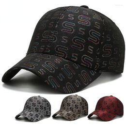 Ball Caps Hat Men's Version Tide Printing Embroidery Women Baseball Cap Summer All-black All-match Street Brand Peaked Men
