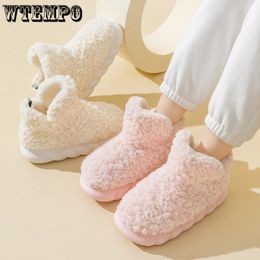 Boots WTEMPO Furry Women Non Slip Shoes Warm Plush Winter Shoes Soft Female Indoor Slippers with Fur Boots Wholesale Drop 230826