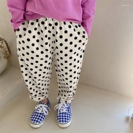 Trousers 2023 Girls Boys Dots Pants Spring Fashion Kids Long 1-7 Years