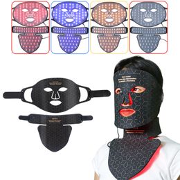Face Massager Wireless 3D Silicone LED Face Neck Mask with 480 Lamp Beads Infrared Light Pon Mask Skin Rejuvenation AntiAnce Shrink Pores 230826