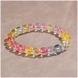 Rainbow Quartz Jade Stretch Beaded Bracelets Unisex Cute Bracelets Men'S Bracelets Charm Bracelets Designer Jewellery Men'S Jewellery Precious Jewellery