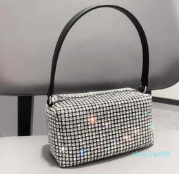 Handle Rhinestones Evening bag silver for Women Purses and Handbags Luxury Designer Women's bag