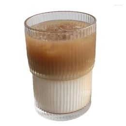 Wine Glasses Stripe Coffee Glass Drinking Vertical Stripes Tea Cup Transparent Elegant Cups For Milk