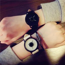 Wristwatches Women Casual Quartz Leather Band V Strap Dress Watch Ladies Analog Wristwatch Dames Horloge