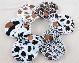 Abiti coordinati per la famiglia Cowprint Bambini Adulti Mommy and Me Berretti Cappello lavorato a maglia Orlo a doppio strato Berretto di lana Stampa ghepardo 230826