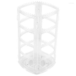 Chopsticks 360 Rotating Earring Holder Stand Clear Earrings Organizer Acrylic Jewelry Storage Display Rack For Bracelets