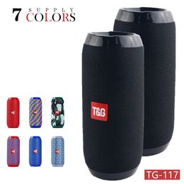 Portable Speakers Waterproof Outdoor TG117 Portable Bluetooth-compatible Wireless Bass Column Computer Sound Box Radio USB Subwoofer Speakers 230826