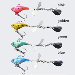 9cm/12g four-colour composite propeller glitter lead fish Lead fish iron drop spin glitter Luya bait