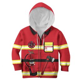 Hoodies Sweatshirts Firefighter 3D Printed Hoodies Kids Pullover Sweatshirt Tracksuit Jacket T Shirts Boy For Girl Funny Animal Clothes 02 230826