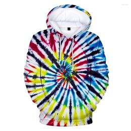 Men's Hoodies Cartoon Novelty Colorful Tie Dye Flashbacks 3D Sweatshirts Boy/Girl Long Sleeve Hoodie Casual Kids Pullover