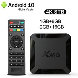 Top Box X96Q Android 10.0 Fast Smart TV BOX 2GB 16GB Allwinner H313 Quad Core 4K VS X96 Mini Set top box fast 230826