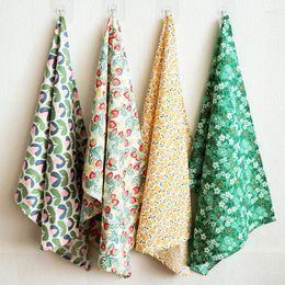 Table Napkin Cloth Small Fresh Style Printed Fabric Art Home Kitchen Tea Towel Restaurant Supplies 3pcs/set