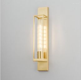 Wall Lamps Post-modern Light Luxury All-copper Lamp Simple Creative Living Room Dining Bedroom Minimalist Corridor Long