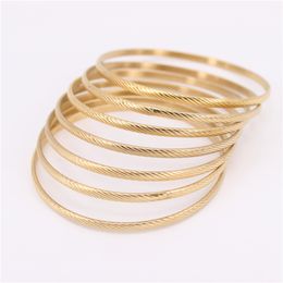 Bangle 70mm diameter three colors 3.5mm wide 58g 7PCS combination bracelet Video display of employees' real wear LH1055 230826