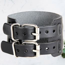 Charm Bracelets 1Pc Bracelet Fashion Vintage Bangle Wristband Retro Cuff Kids Boys Men Women (Black)
