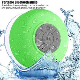 Portable Speakers Small Speaker Waterproof Hands-free Calling Bluetooth Speaker Suction Cup Portable Usb Charging Loudspeaker Bathroom 230826