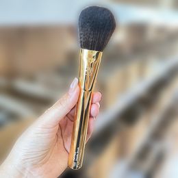Beautyact Full Face Powder Makeup Brush No 100 Gold Metal handle Soft Synthetic Bristles Fluffy Powder Bronzer Cosmetic Brush