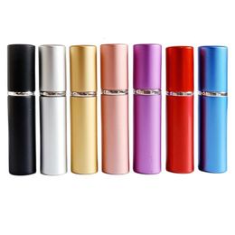 Perfume Bottle 5102050pcs 5ml Mini Portable Refillable Perfume Bottle Aluminum Spray Atomizer Empty Metal Parfume Atomizer Bottle for Travel 230826