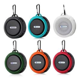 Portable Speakers C6 Portable Bluetooth Speaker Wireless Waterproof Suction Cup Outdoor Sport Sound Box Mini Audio Subwoofer TF Mobile Loudspeaker 230826