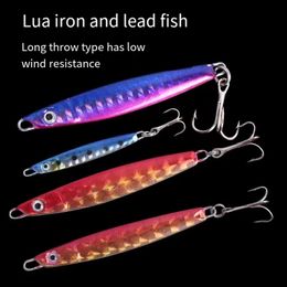 Manufacturers wholesale Luding N road iron plate lead fish 8g14g41g Spanish mackerel bait three hooks