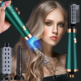 Curling Irons 3 IN 1 Hair Dryer Air Brush 1200w Curler Straightener Comb Curls One Step Styling Tools Electric Ion 230826