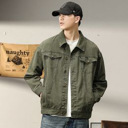 Men's Jackets 2023 autumn winter men's denim jacket premium plus size Fashionable Multi Pocket Loose Hip Hop Denim 230826