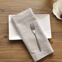 Table Napkin 1 Piece Linen Single Side Cotton Napkins On The 30 40cm For Party Wedding Cloth Decoration