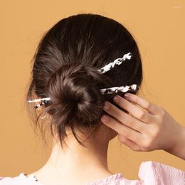 Hair Clips 2 PCS Women's Coiling One-line Hairpin Ancient Style Hanfu Headdress Ornament Acetate Simple Modern Hairpins