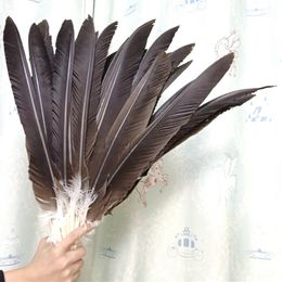 Other Hand Tools 10PcsLot Natural Eagle Feathers for Crafts 4060cm1624inch Long Large Black Bird Feather Decor Diy Carnival Plumes Decoration 230826