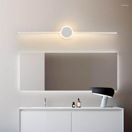 Wall Lamp Modern LED Lamps White Black Iron Aluminium Acrylic Base Decor Walls Sconce For Bathroom Bedroom Living Room Indoor Lighting