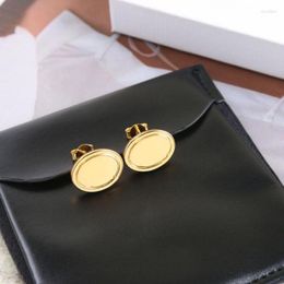 Stud Earrings IN Vintage Jewellery For Women Fashion Designer Eardrop Fine Quality Ellipse Ear