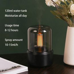Other Electronics USB Candlelight Aromatherapy Essential Oil Machine Humidifier Aroma Diffuser Portable Electric Air Humidifier Flavoring for home 230826