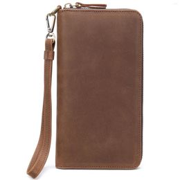 Wallets Vintage Man Long Wallet Handbag Small Large Capacity Men's Envelope Bag Business Casual Lady Coin Purse