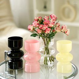 Vases Flower Vase With Elegant Circular Fishbowl Design Glass For Home Decor Table Living Room Decoration Entryway Shelf