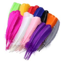 Other Hand Tools 100 Pcs Multicolor Turkey Feathers 1012inch Goose For Wedding Party Decoration Headdress Crafts Feather 230826