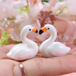 Mini Goose Figurine Tiny Goose Statue Miniature White Goose Fairys Garden Accessories Micro Moss Landscape DIY 122204