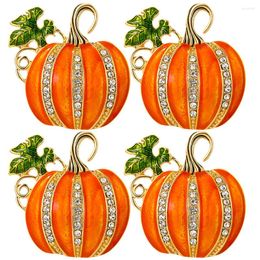 Dinnerware Sets 4 Pcs Napkin Buckle Pumpkin Ring Alloy Rings Dining Room Table Decor Festival Party Decorations Autumn