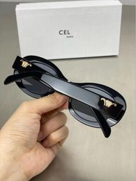Sunglasses for Woman Black Designer CE's Arc de Triomphe Sunglass Metal Letters Fashion Men Accessories Two Style Large Frame