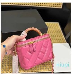 Lattice Cosmetic Designer Shoulder Bags Women Mirror Quality Crossbody Small Square Womens Leather Clutch Chain Mobile Phone Handbags 230615