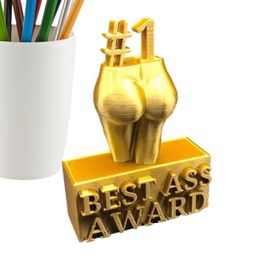Decorative Objects Figurines Creative Ass Award Butt Trophy Gold Plated Ornament Resin Crafts Funny Sports Competition Gift Home Decor 230826