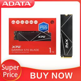 Sabit Sürücüler Orijinal Adata XPG Gammix S70 Blade SSD 1TB 2TB Dahili Katı Hal Disk Sabit Sürücü M.2 2280 PCLE Dizüstü bilgisayar masaüstü 230826 için Gen4x4 SSD