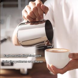 Mugs Stainless Steel Milk Frothing Pitcher Espresso Steaming Coffee Barista Latte Frother Cup Cappuccino Jug Cream Froth 230826