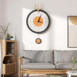 Wall Clocks Vintage Clock Minimalist Modern Design Round Luxury Decoracion Para El Hogar Paintings Decor