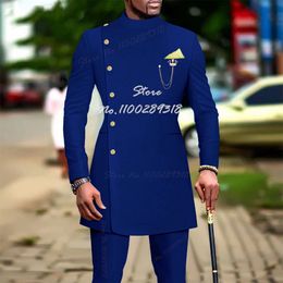 Men's Suits Blazers Royal Blue Men Suits Slim Fit Casual Business Formal Tuxedos For Wedding Groomsmen Blazer Pants Costume Homme Suits For Men 2PC 230826