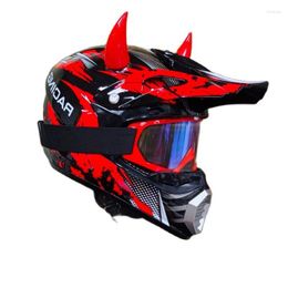 Motorcycle Helmets Motor Cos Safety Enduro Capacete Cascos Downhill Bicycle Engine Racer HelmetsBike Cross Racing Helmet Add Devi Horns