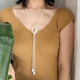 Chains 925 Silver Baroque Style Necklace Shell Pearl Multi-layer Sweater Chain Long Collars Light Luxury Multiple Wear Method