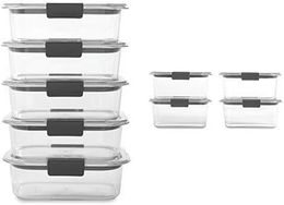 Disposable Take Out Containers 32 and 47 Cup Food Storage Container Set Clear 18Piece 9 Bases with Lids 230826